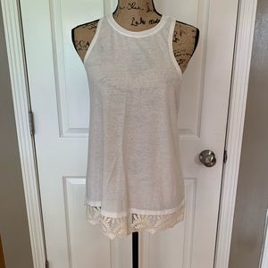 NWT Hollister white lace tank top